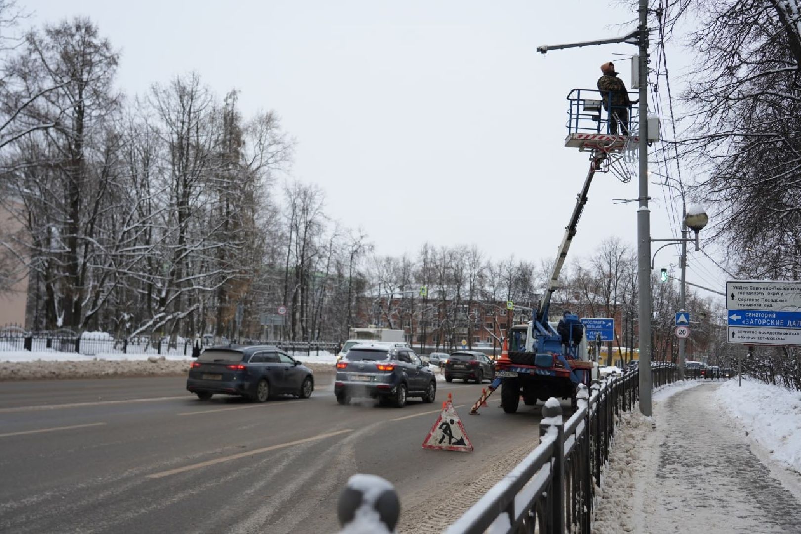 Зима в Подмосковье, Украшение, Благоустройство, Новый год, Сергиев Посад, Сергиево-Посадский городской округ,