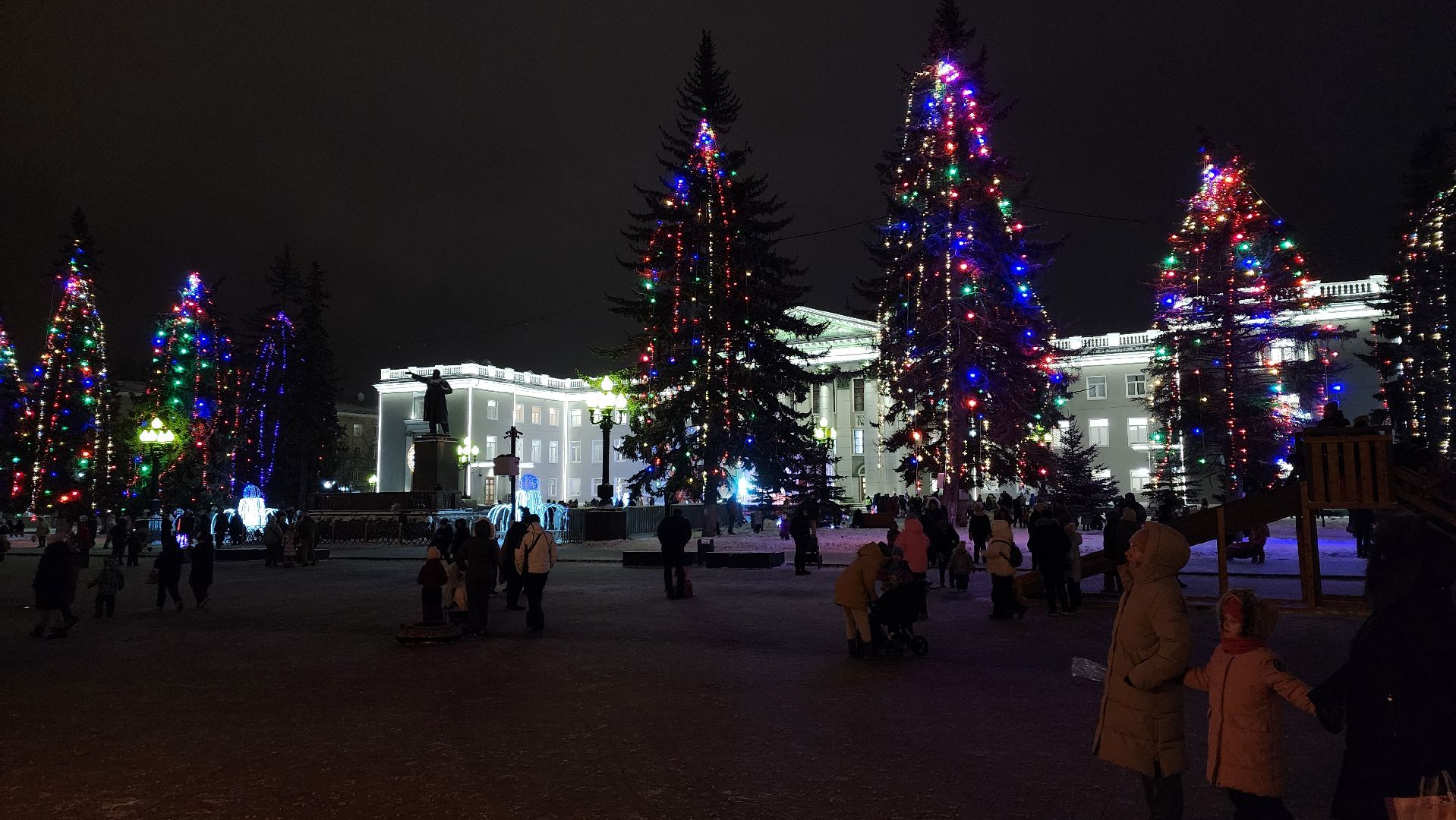 ступино, зима в подмосковье, елки,