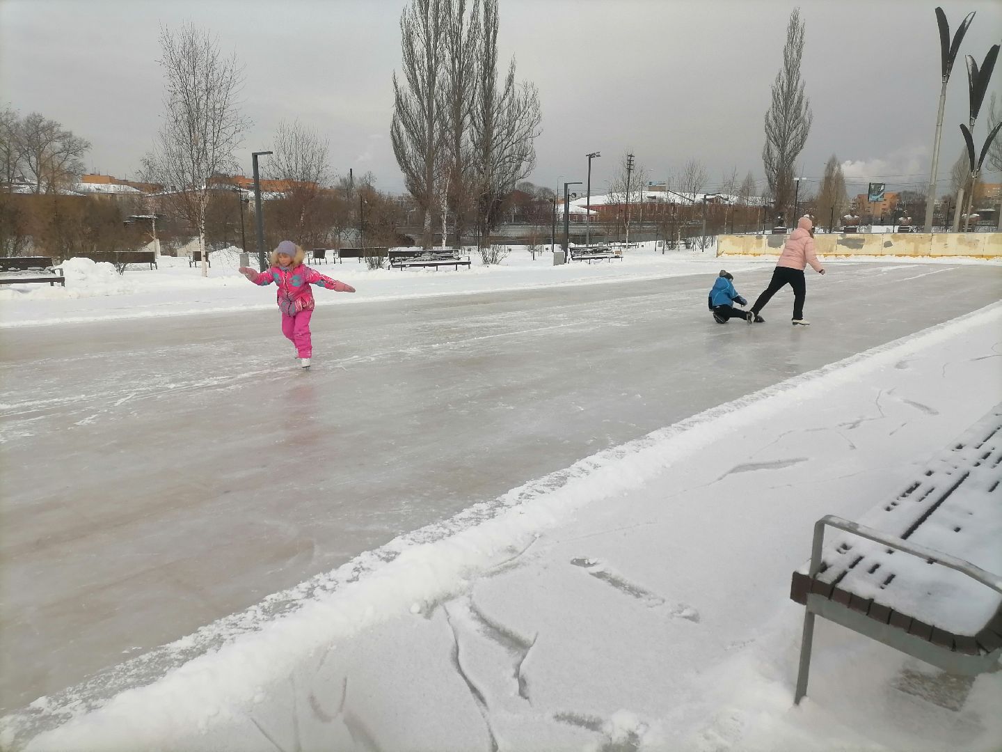 каток, парки подмосковья, орехово зуево,зима в подмосковье, вертикалки,
