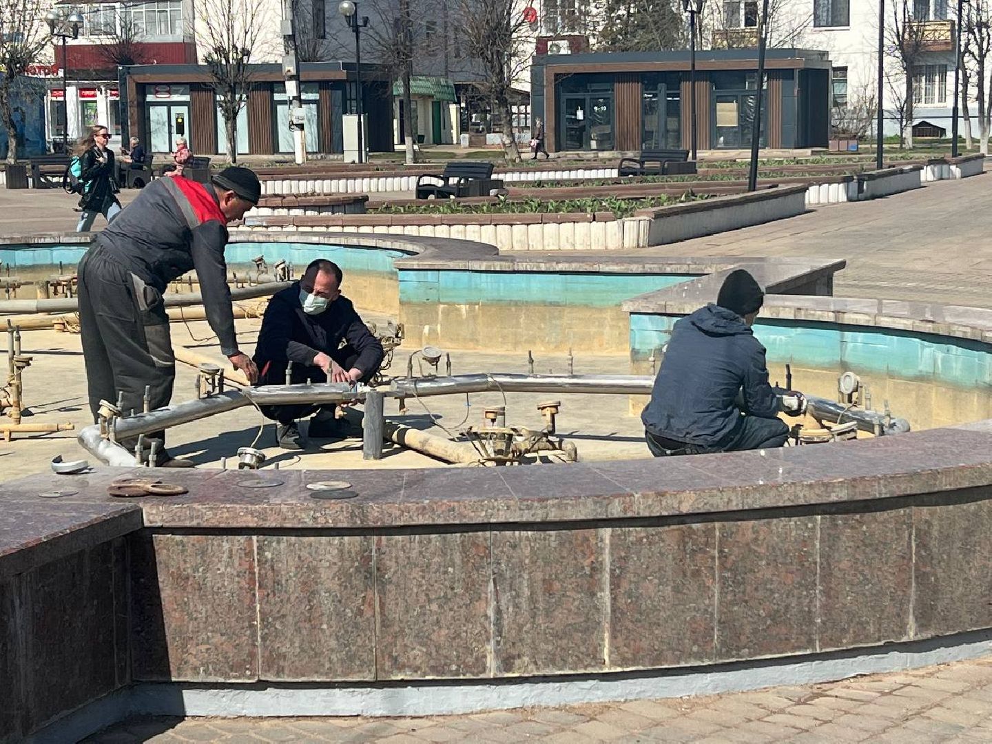 Солнечногорск, советская площадь, фонтан, открытие, работы