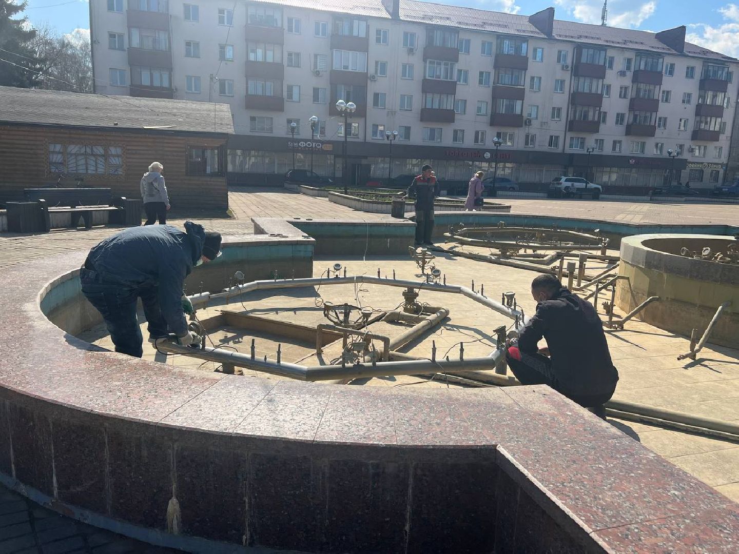 Солнечногорск, советская площадь, фонтан, открытие, работы