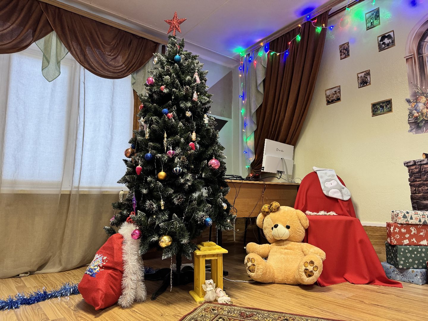 шаховская, украшение города к новому году, колледж, вертикалки,