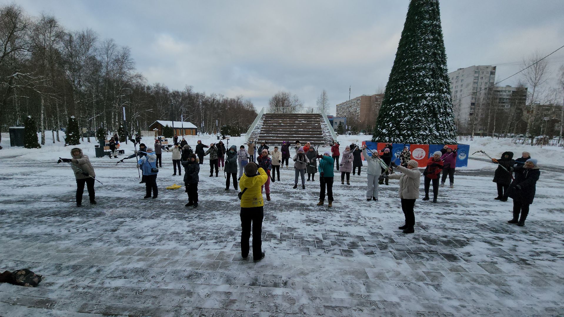 скандинавская ходьба, Мастер-класс, спорт на улице, Лобня,