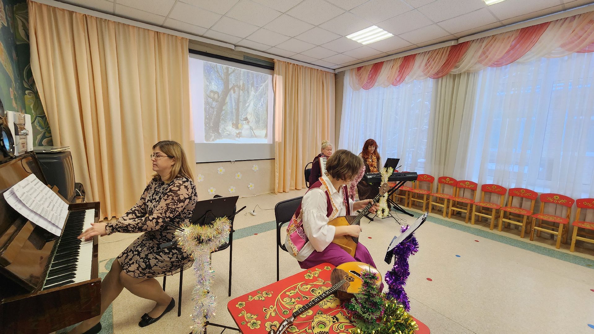 новогодняя сказка, детская школа искусств, протвино, реабилитационный центр, музыкальные инструменты,