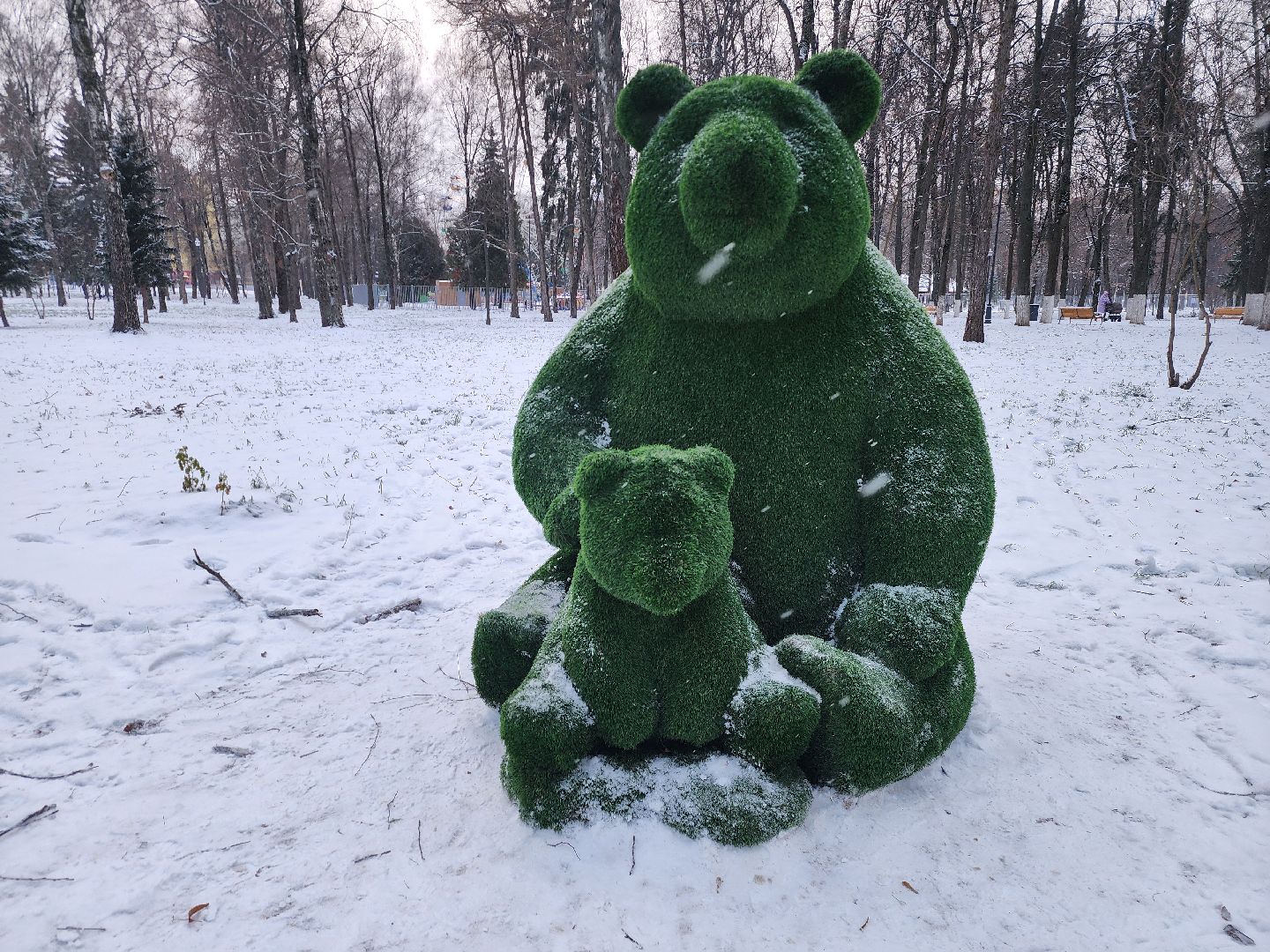 коломна, парк мира, новогоднее украшение, вертикалки,