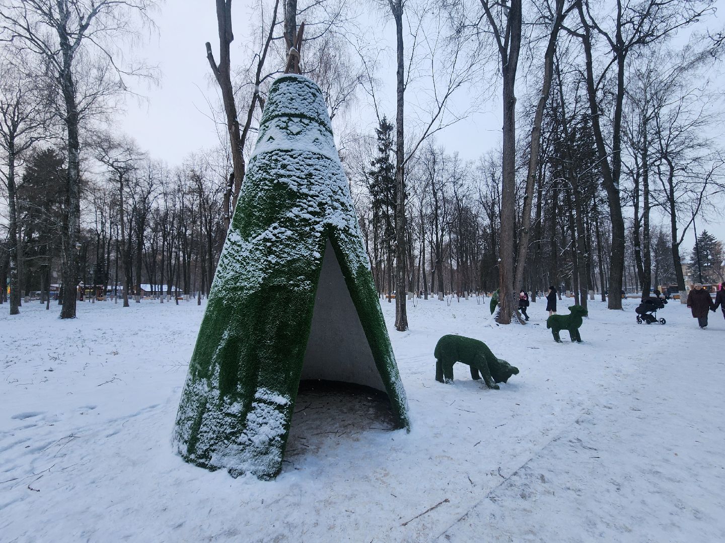 коломна, парк мира, новогоднее украшение, вертикалки,