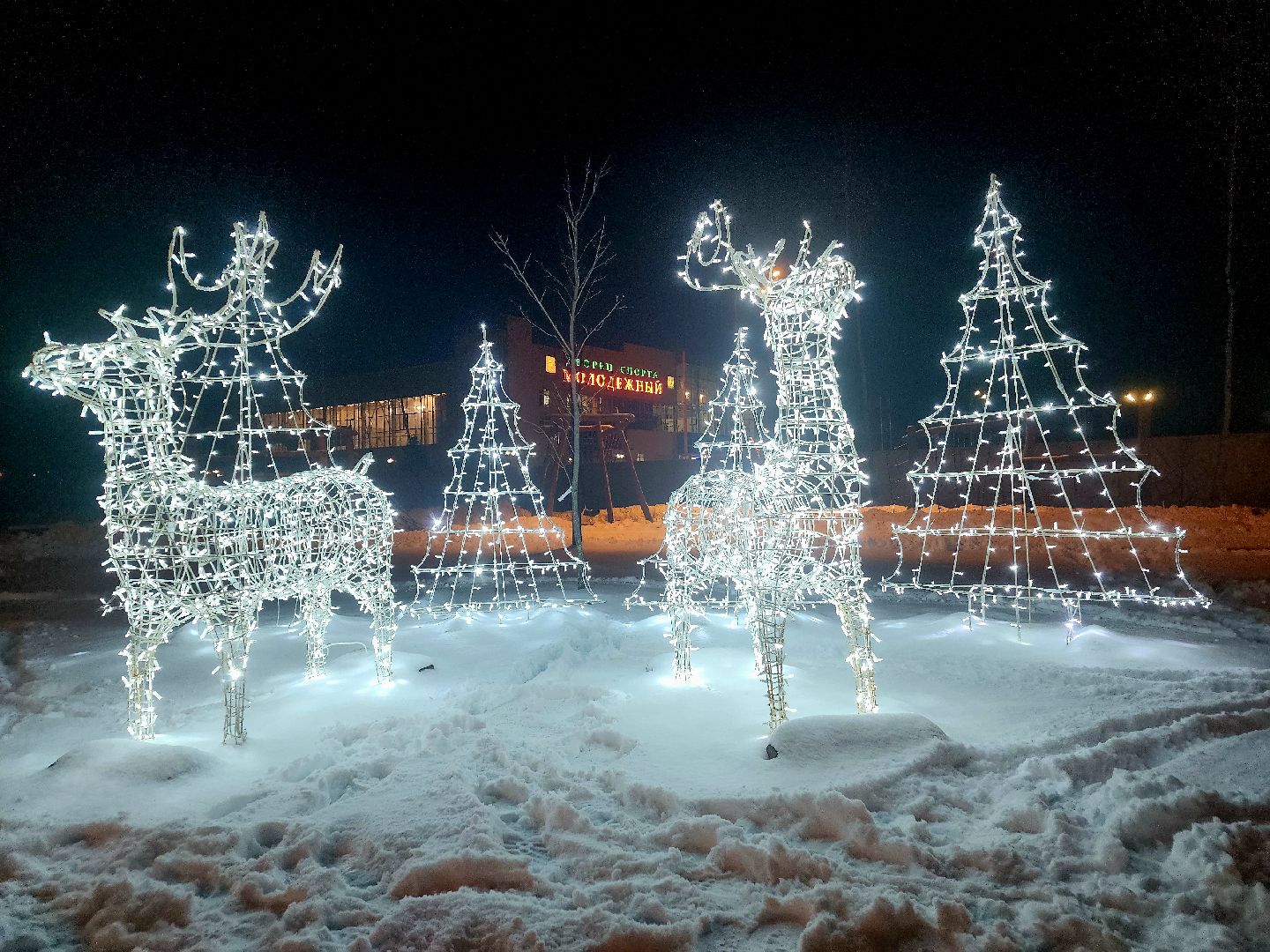 вертикалки, куровское, орехово-зуевский округ, новогоднее оформление, детский сквер,