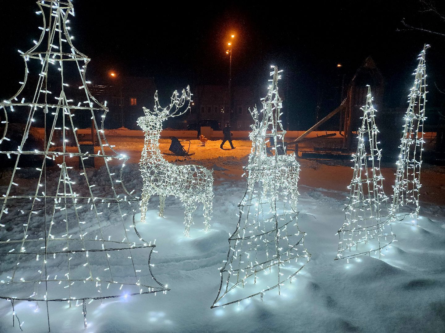 вертикалки, куровское, орехово-зуевский округ, новогоднее оформление, детский сквер,