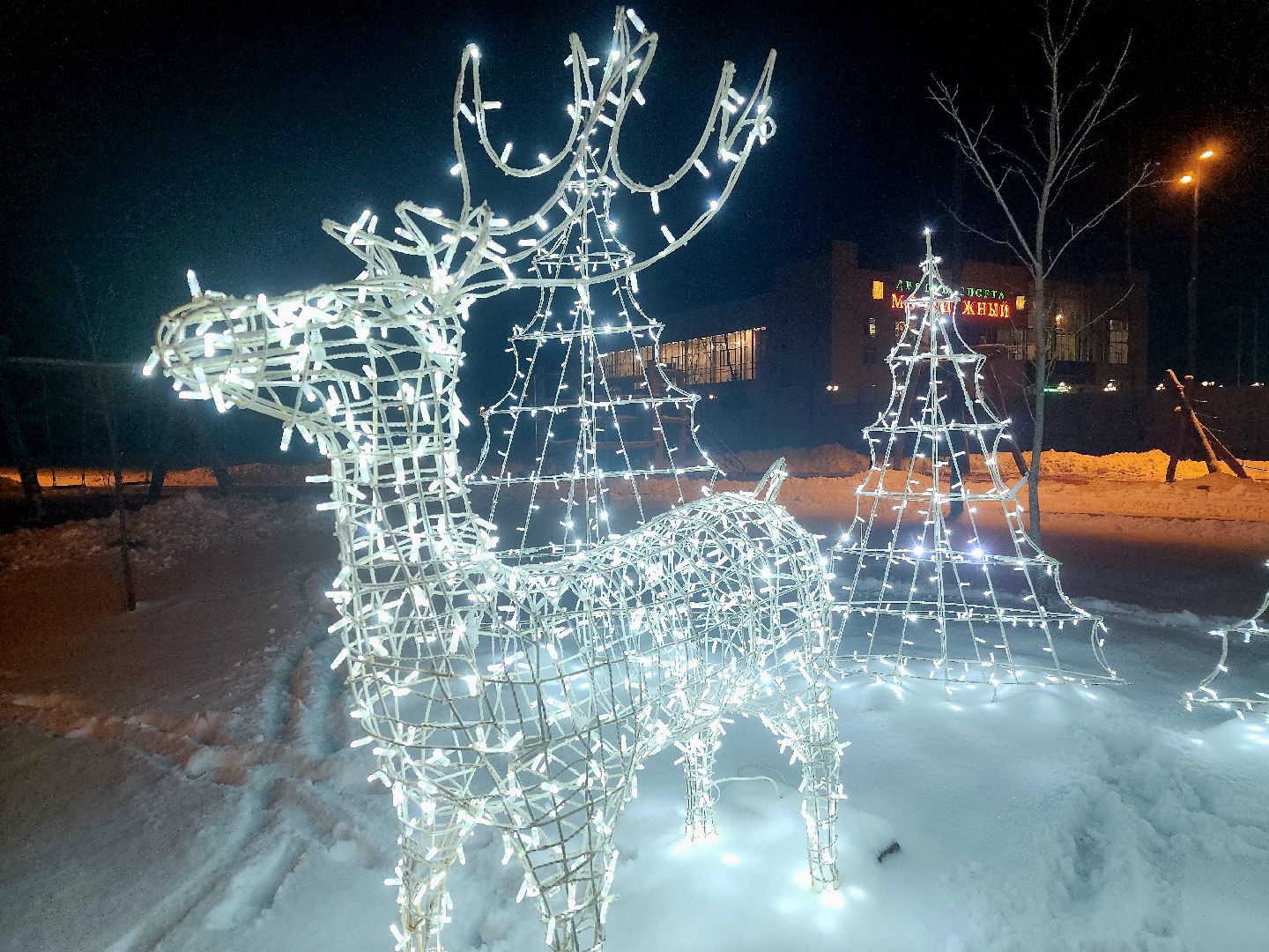 вертикалки, куровское, орехово-зуевский округ, новогоднее оформление, детский сквер,