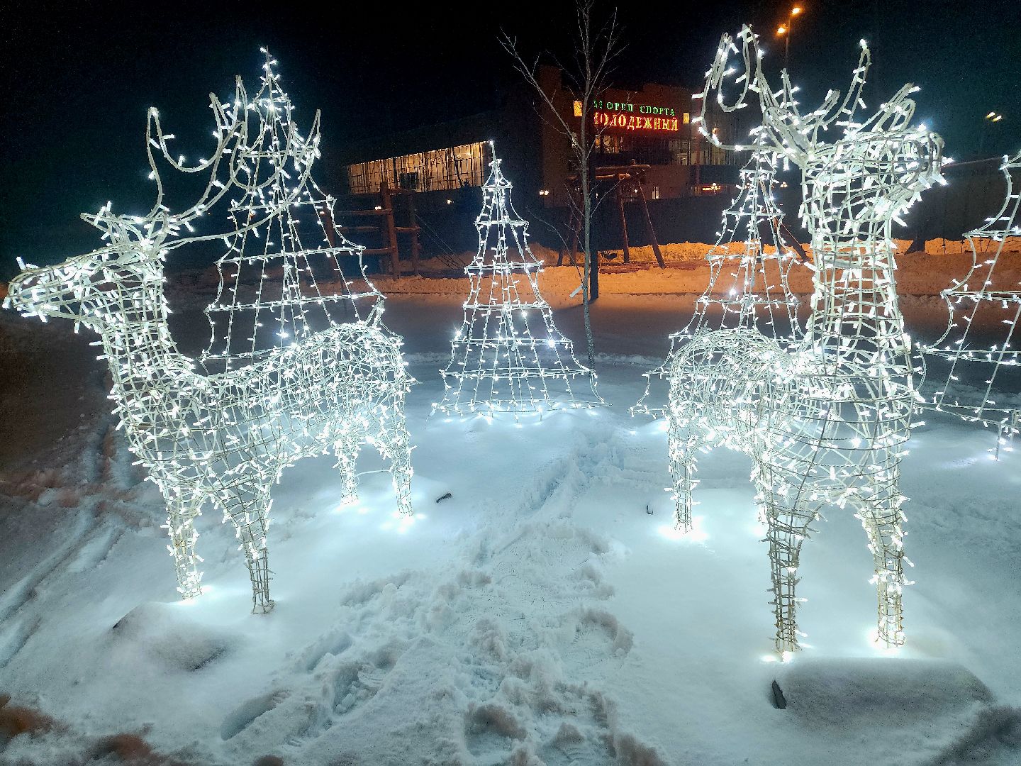 вертикалки, куровское, орехово-зуевский округ, новогоднее оформление, детский сквер,