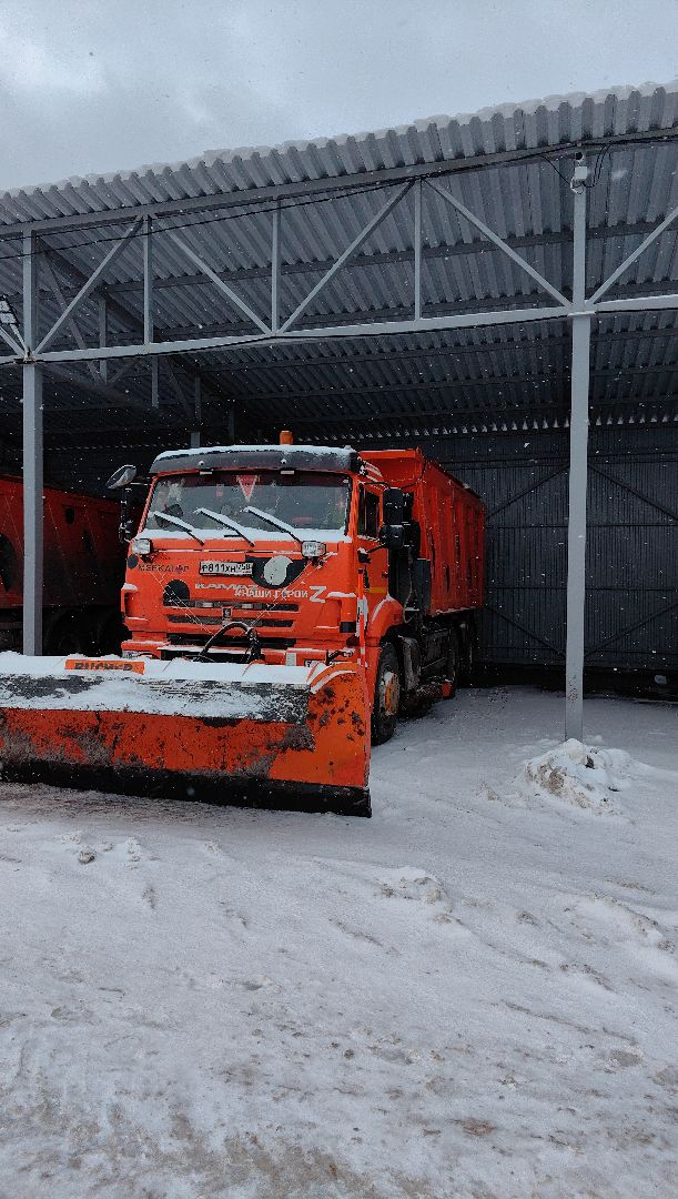 самосвал, техника, автопарк, снег, погрузчики, вертикалки