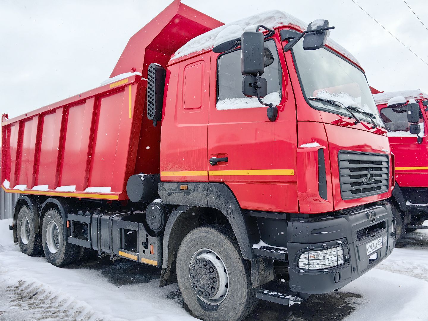 самосвал, техника, автопарк, снег, погрузчики, вертикалки