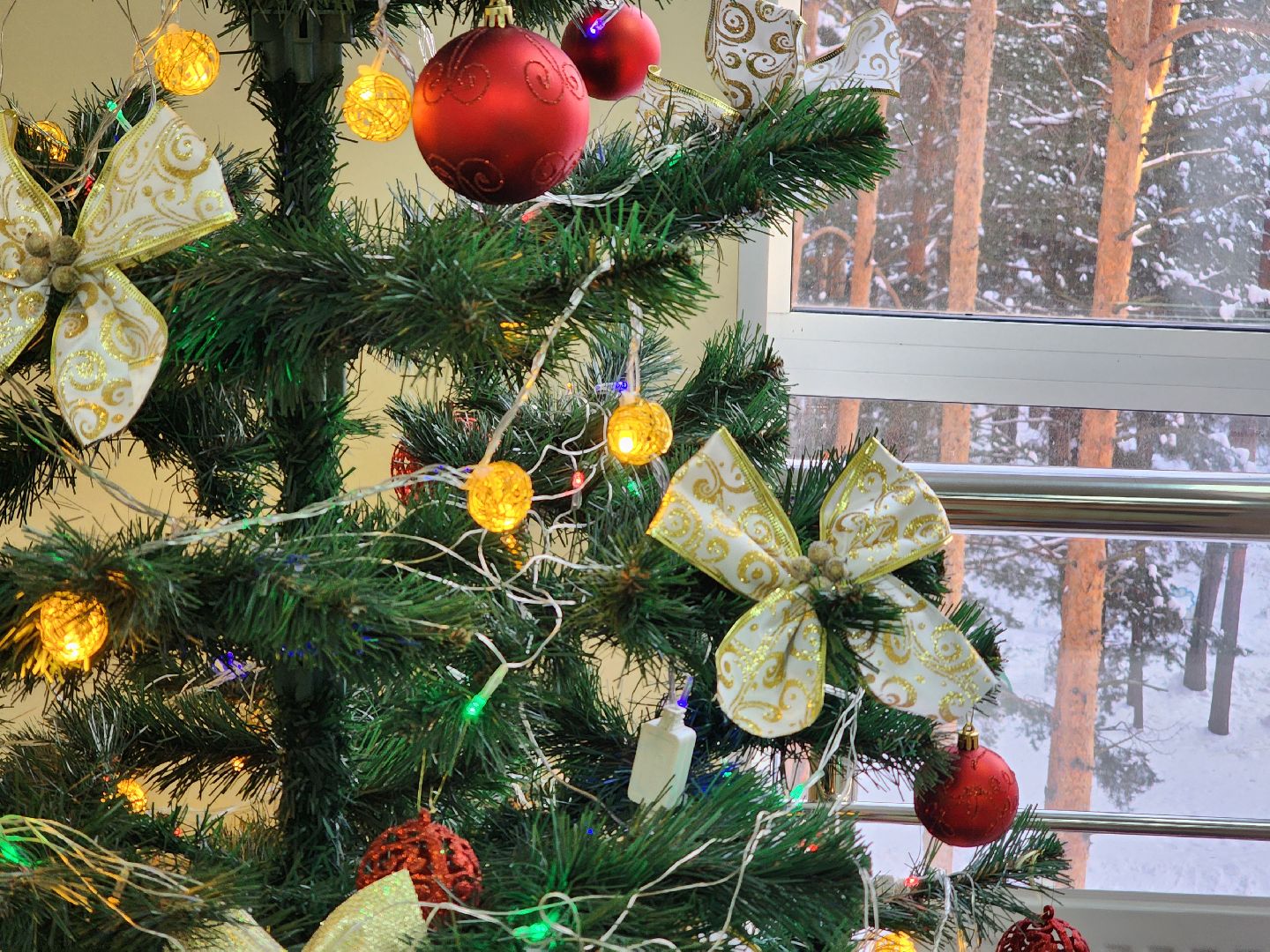 Дубна, Дубненская больница, новогодние украшения, Новогоднее настроение, урологическое отделение, вертикалка,