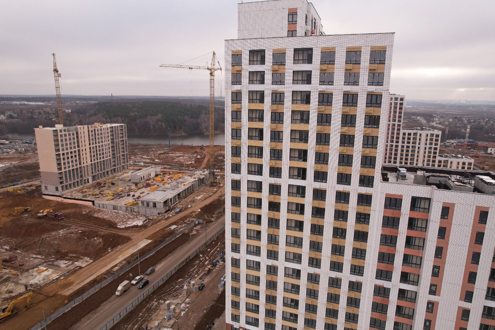 видео с коптера, жк, строительство, жилой дом,видео с коптера,