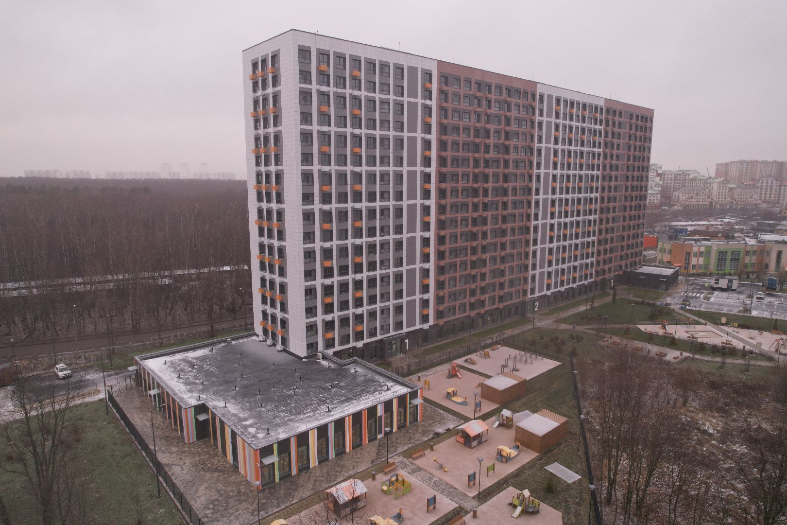 видео с коптера, жк, жилой дом, детский сад, строительство, ленинский,видео с коптера,