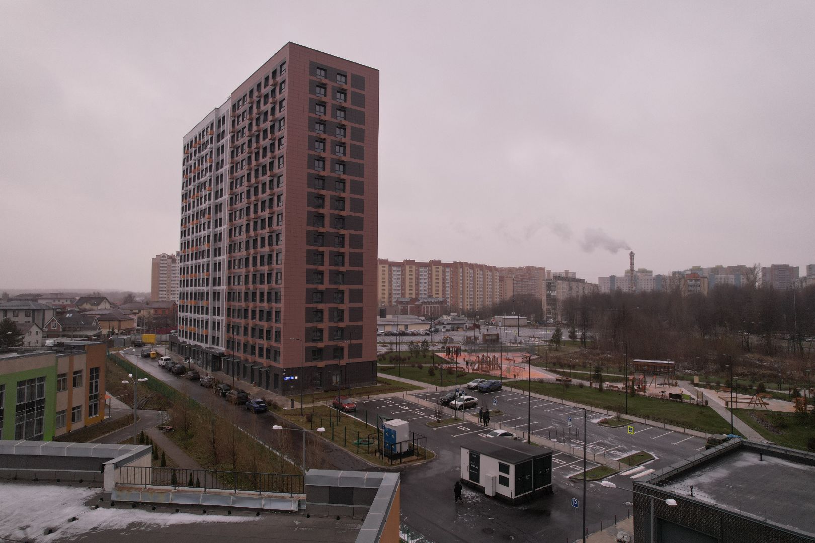 видео с коптера, жк, жилой дом, детский сад, строительство, ленинский,видео с коптера,