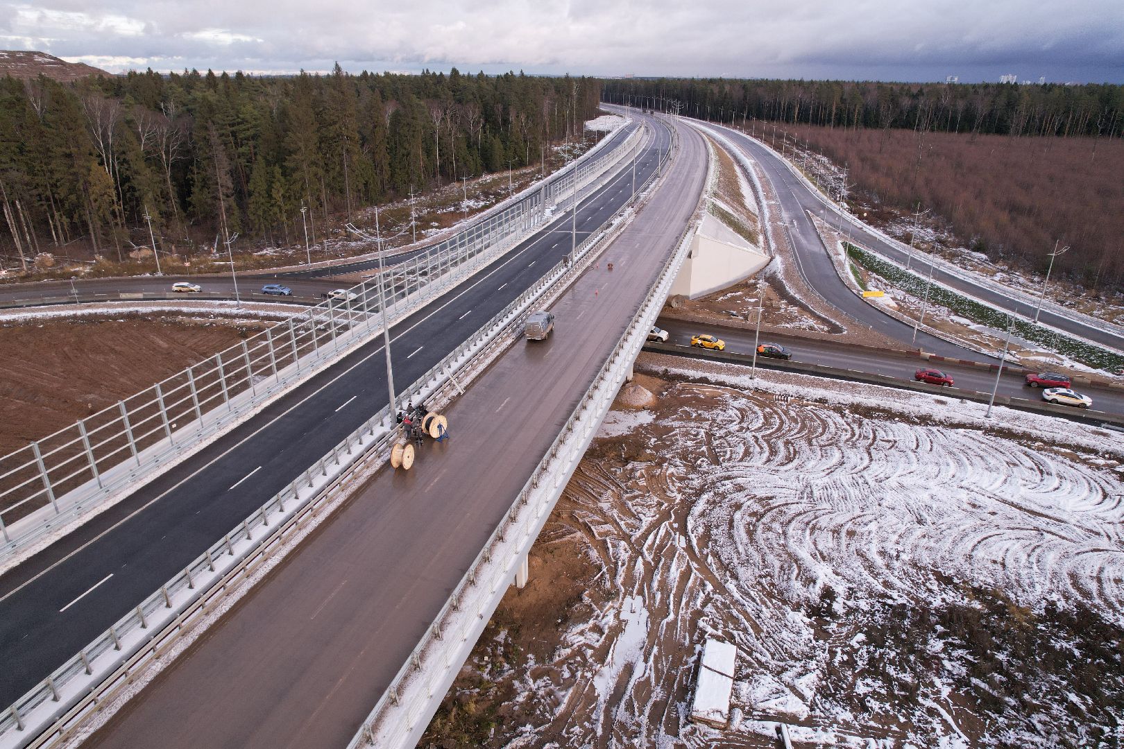 дорога, видео с коптера, мытищи, трасса,видео с коптера,