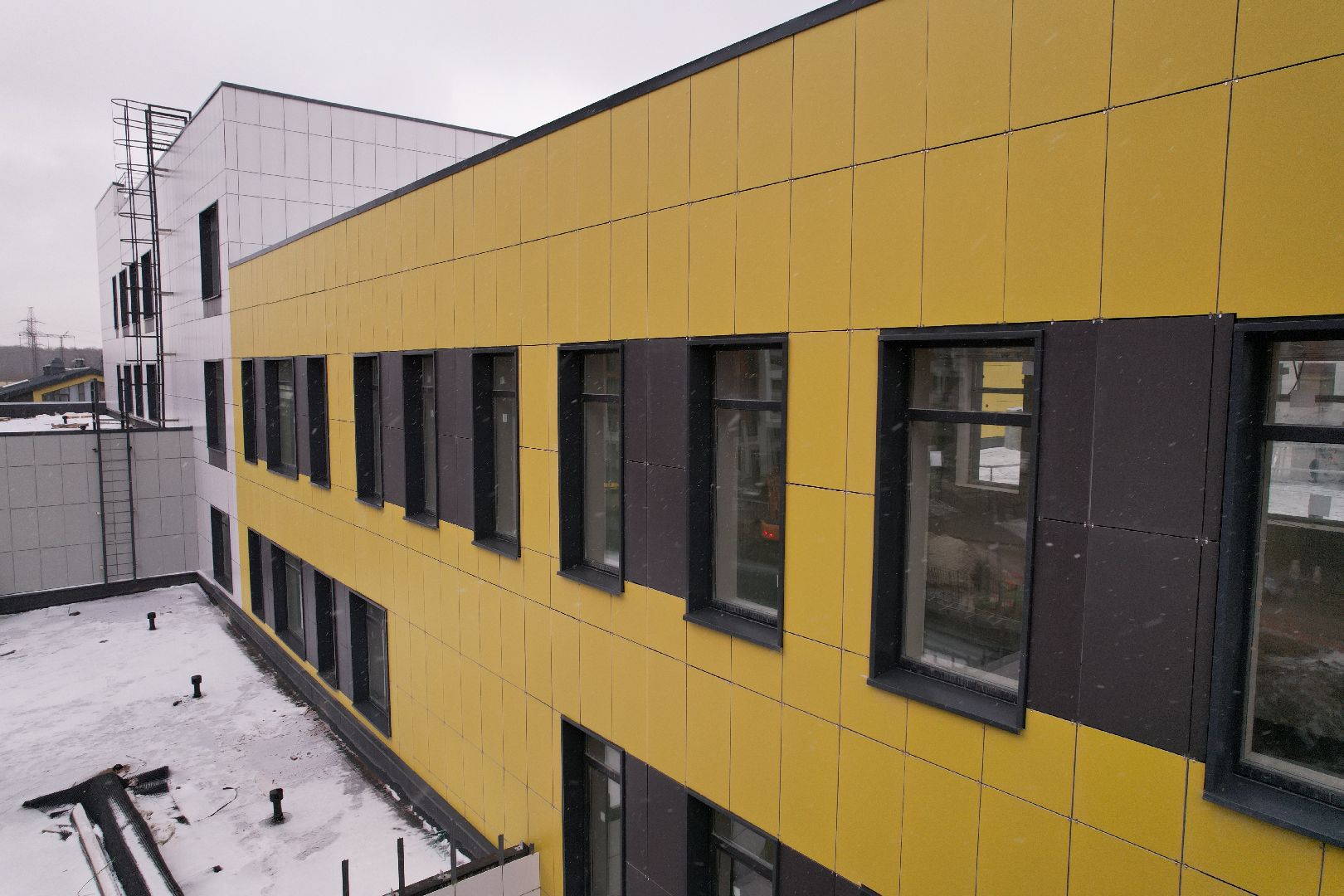 видео с коптера, школа, мытищи,