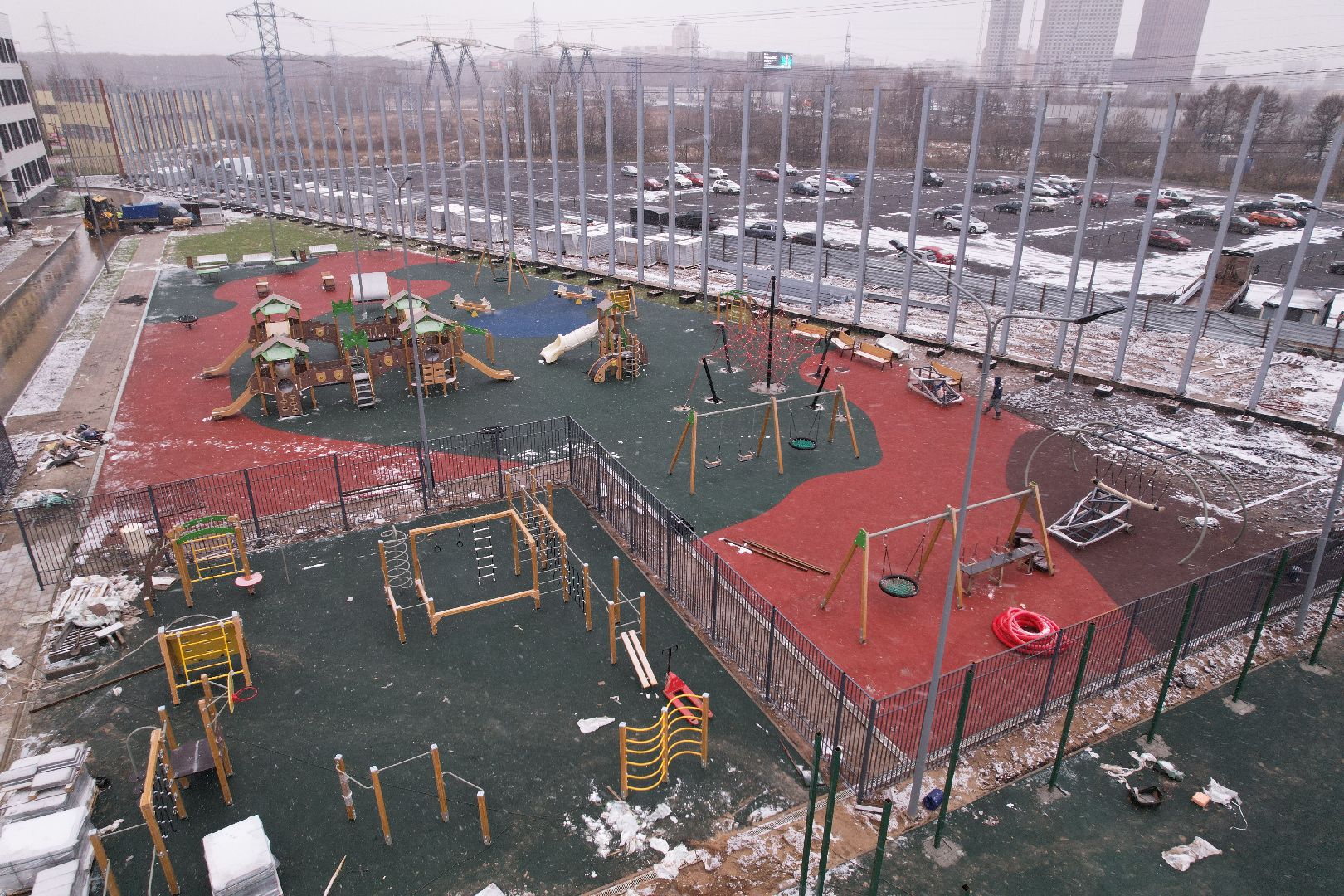 видео с коптера, школа, мытищи,