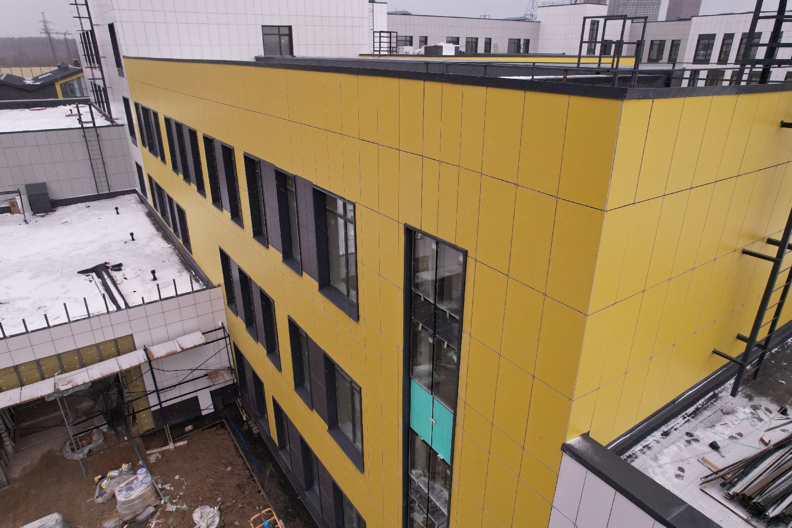 видео с коптера, школа, мытищи,