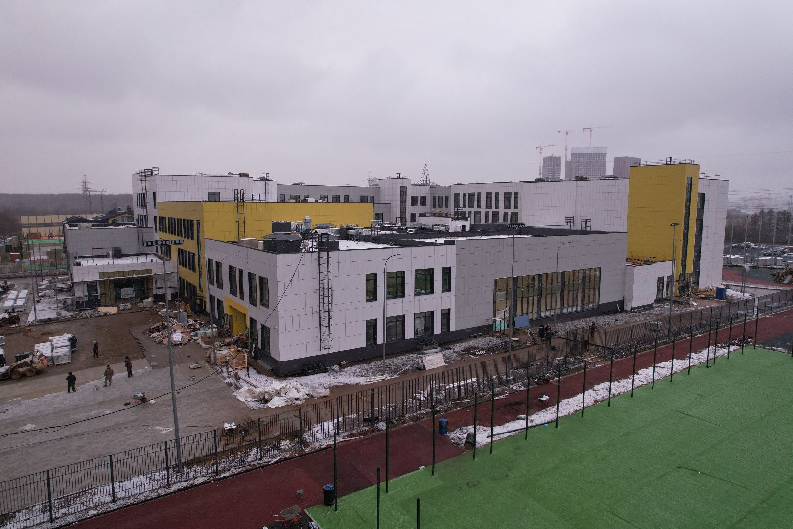 видео с коптера, школа, мытищи,