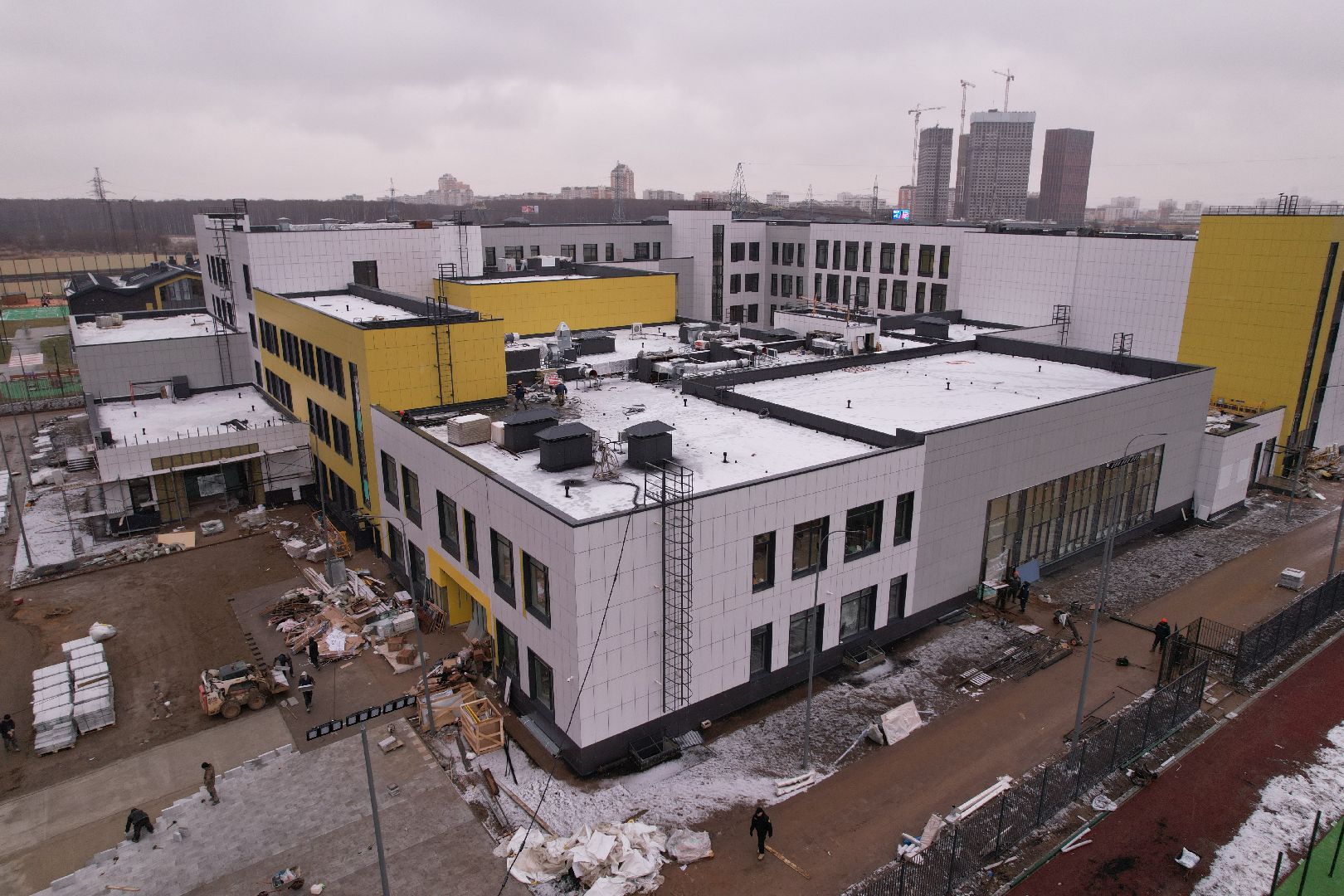 видео с коптера, школа, мытищи,