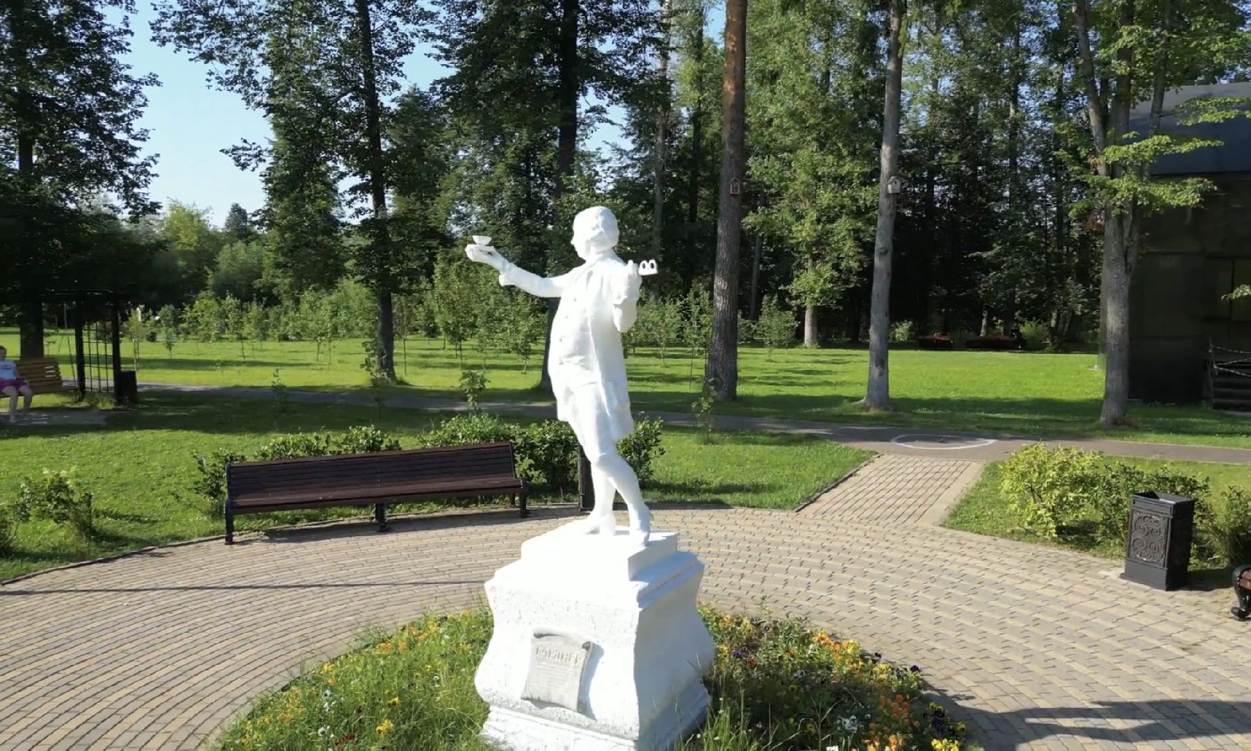 видео с коптера, талдом, городской парк,