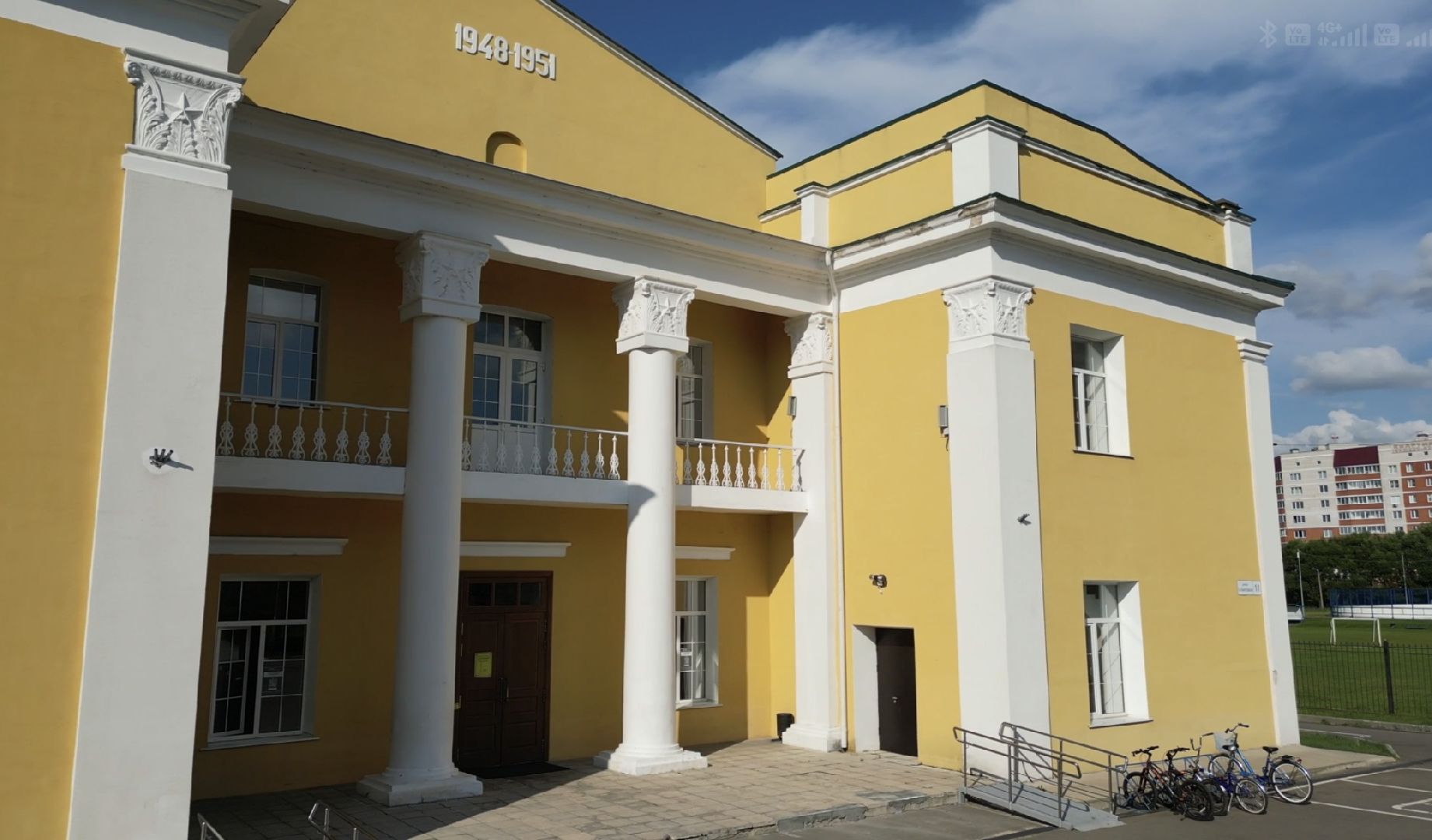 видео с коптера, талдом, городской парк,