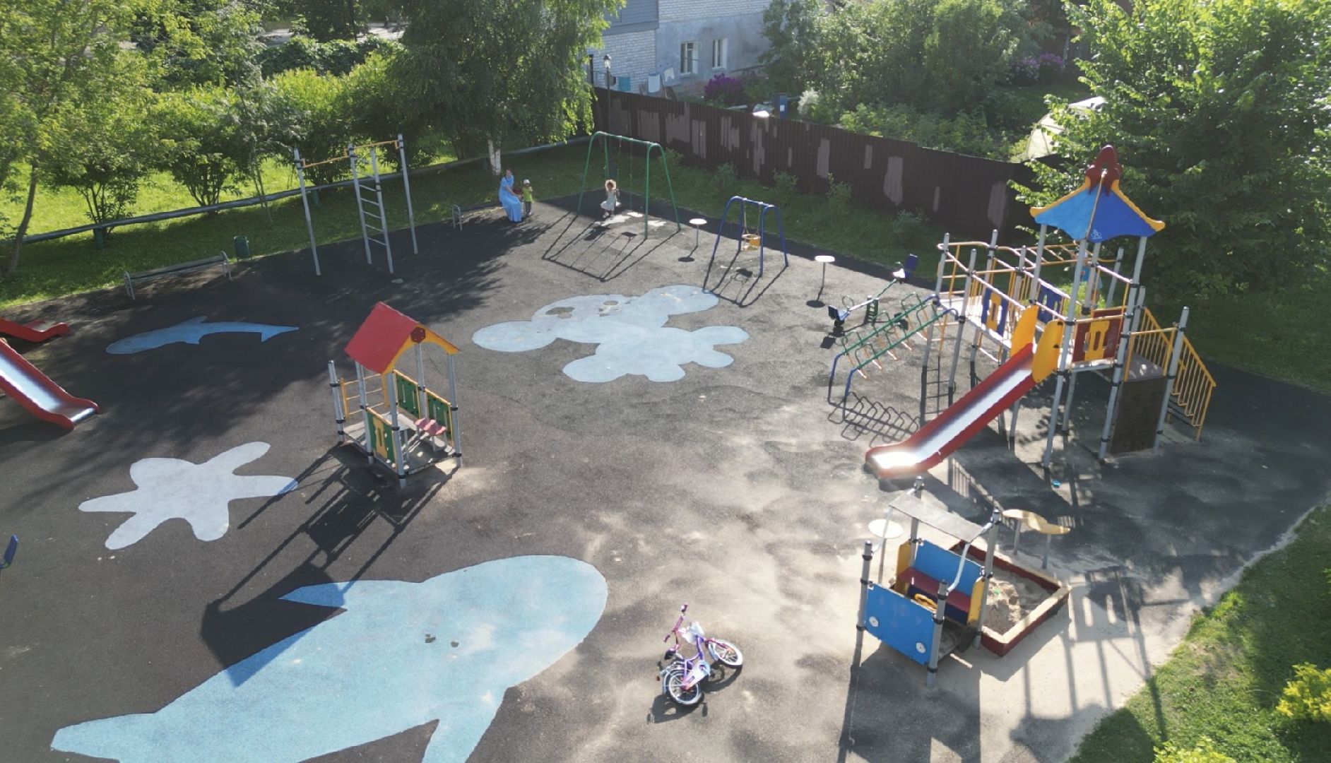 видео с коптера, талдом, городской парк,