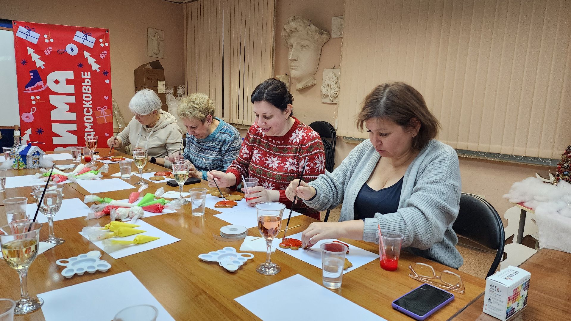 новый год, мастер-класс, роспись пряников,