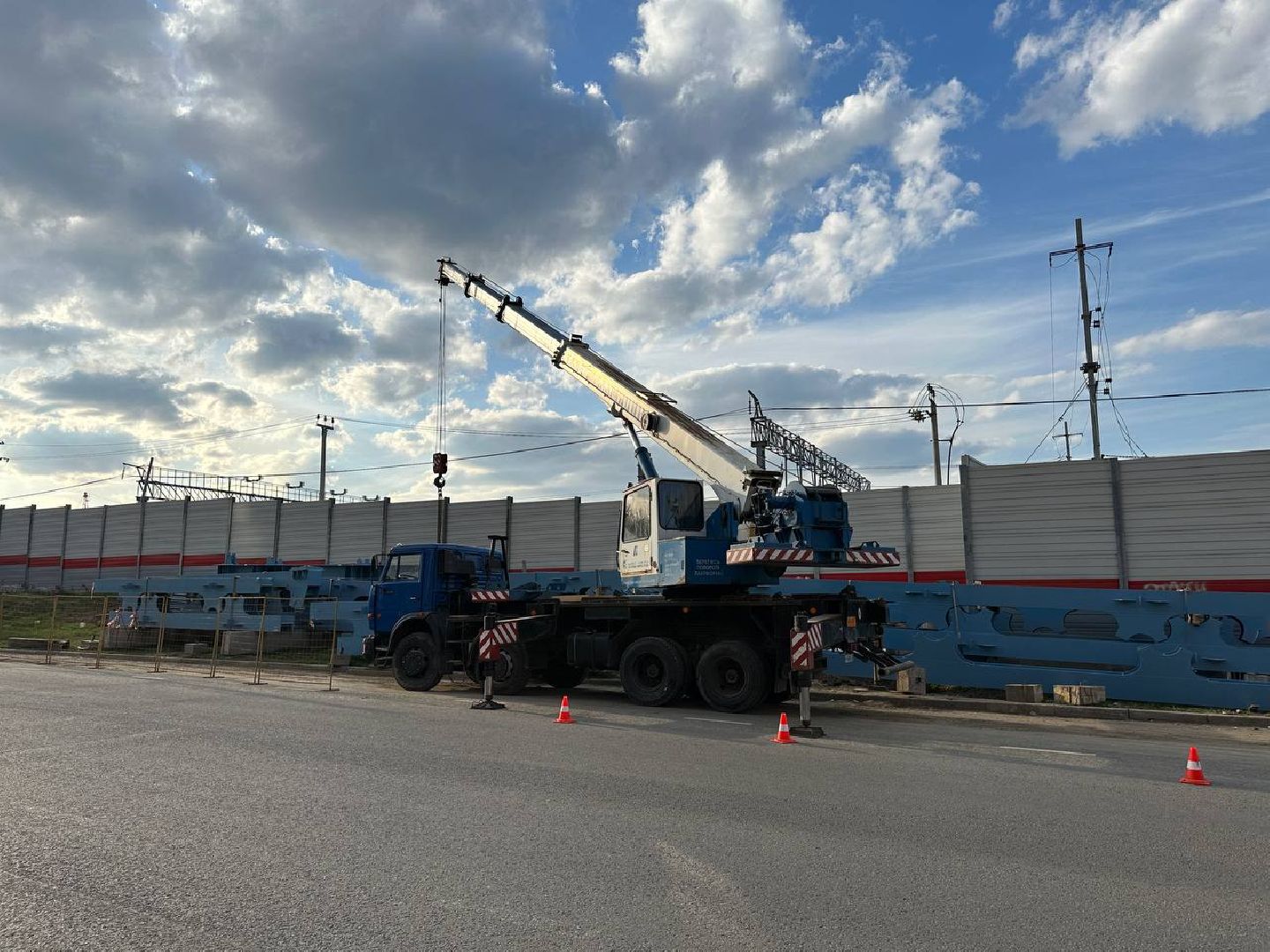 Реутов, строительство, переход, железная дорога, опоры, триплекс, строение