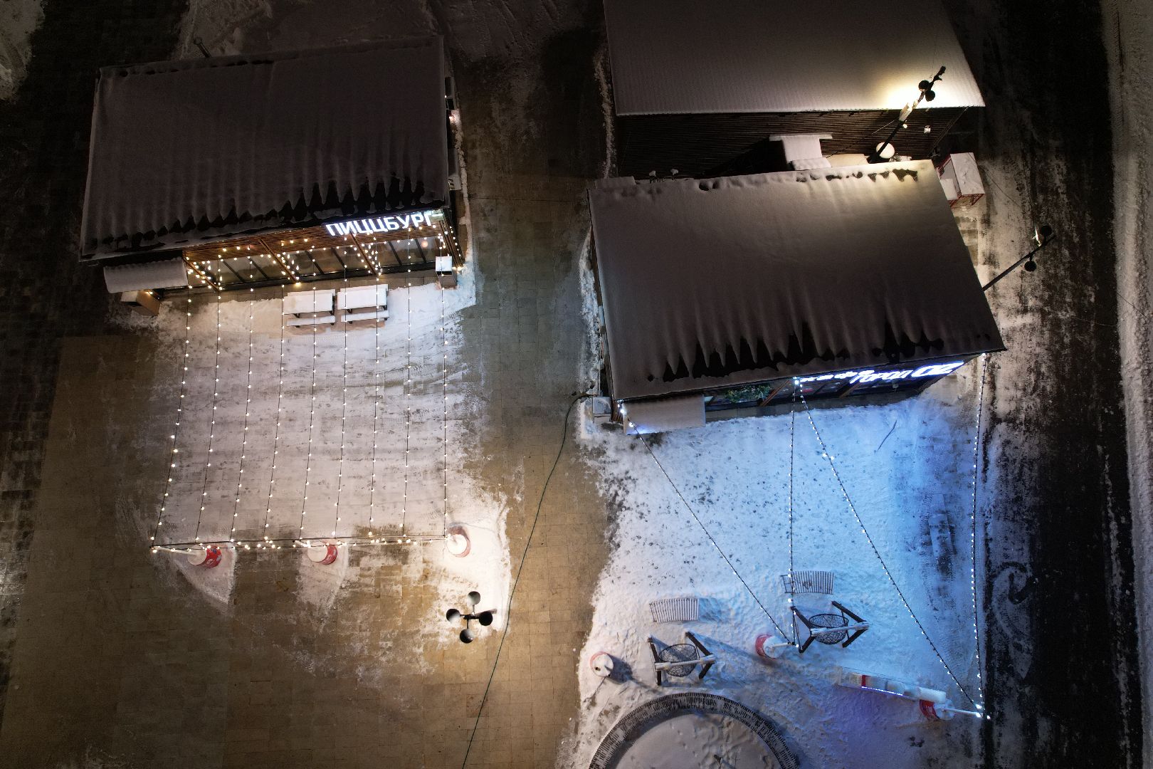 видео с коптера, каток, ёлка,