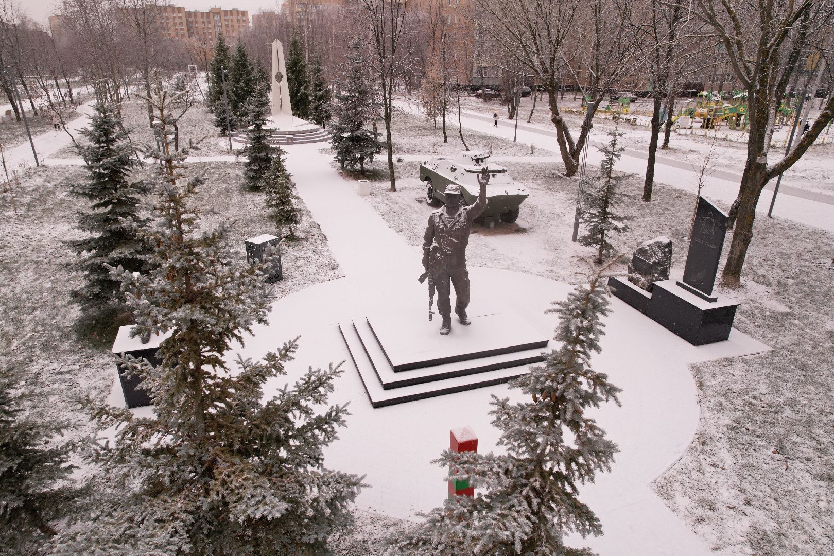 видео с коптера, ступино, парк,