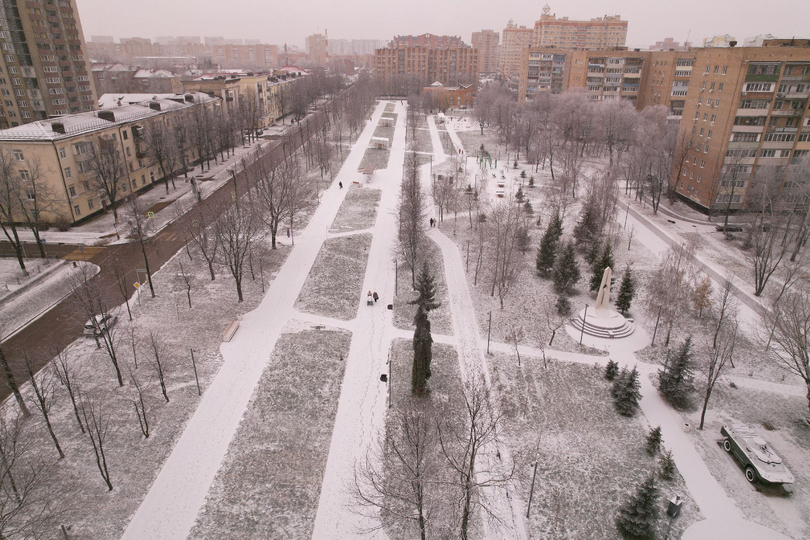 видео с коптера, ступино, парк,