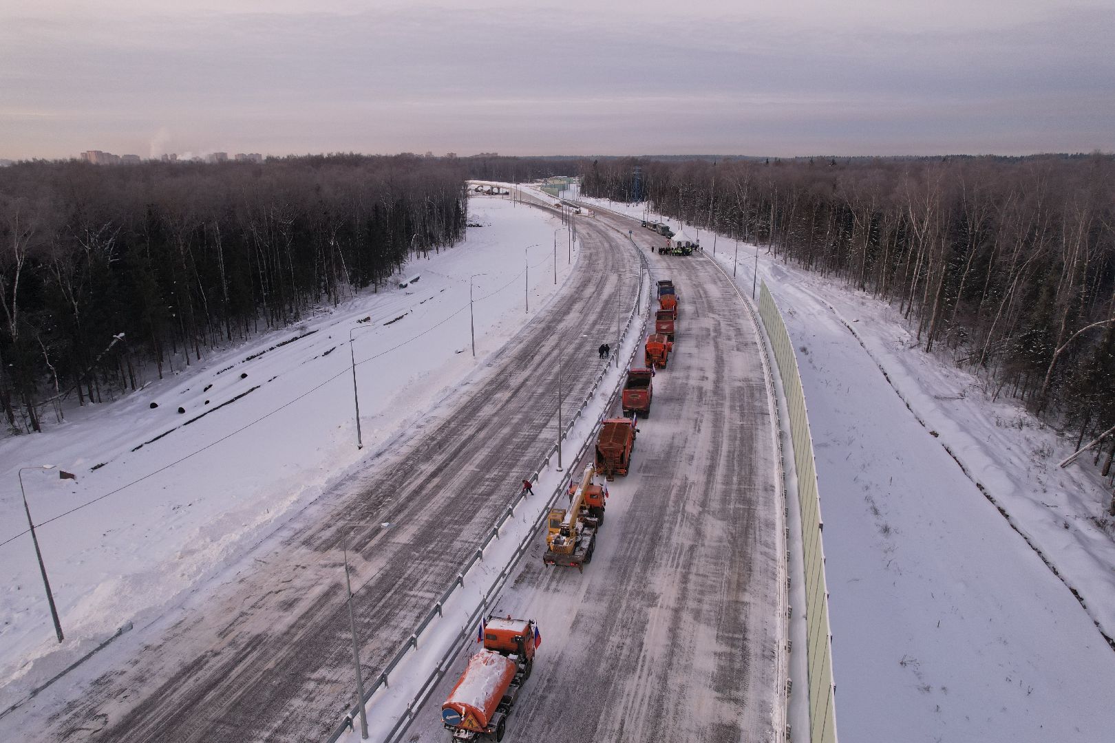 видео с коптера, лобня, дороги, строительство, северный обход,