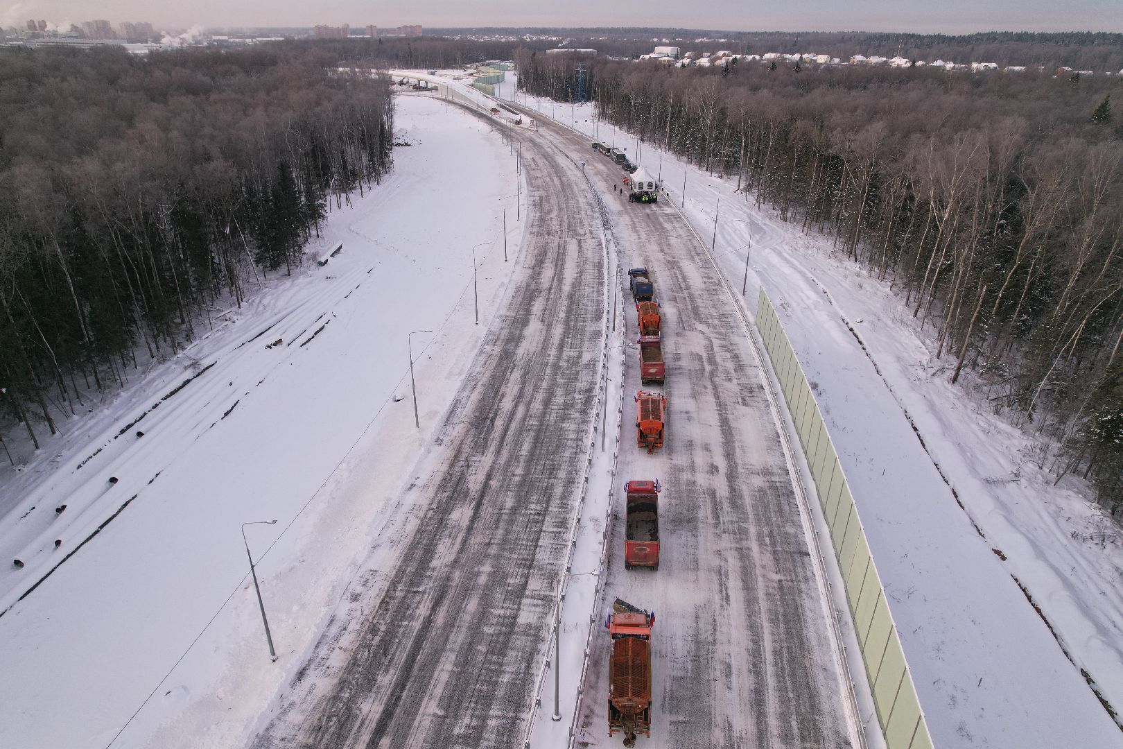 видео с коптера, лобня, дороги, строительство, северный обход,