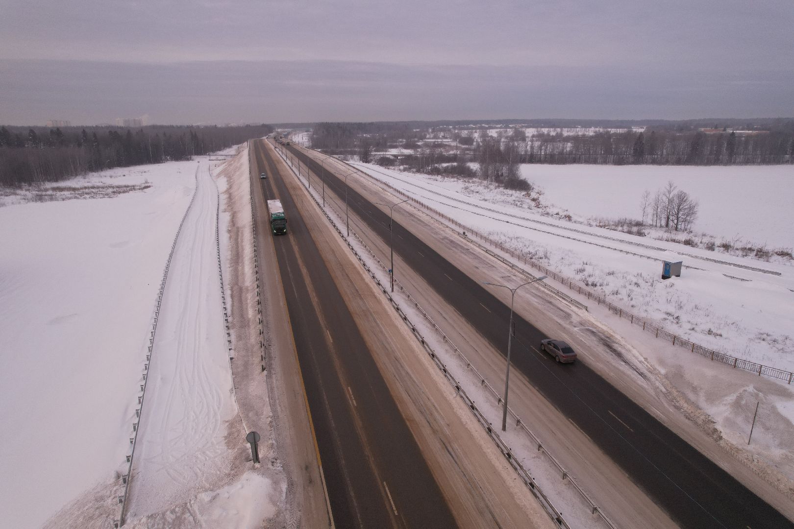 видео с коптера, лобня, дороги, строительство, северный обход,