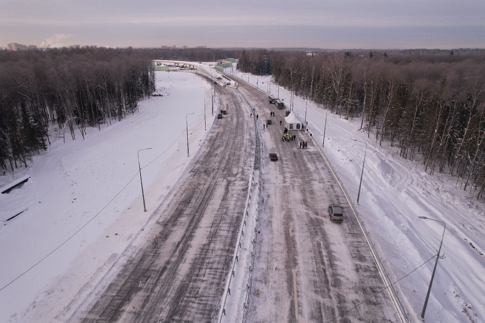 видео с коптера, лобня, дороги, строительство, северный обход,