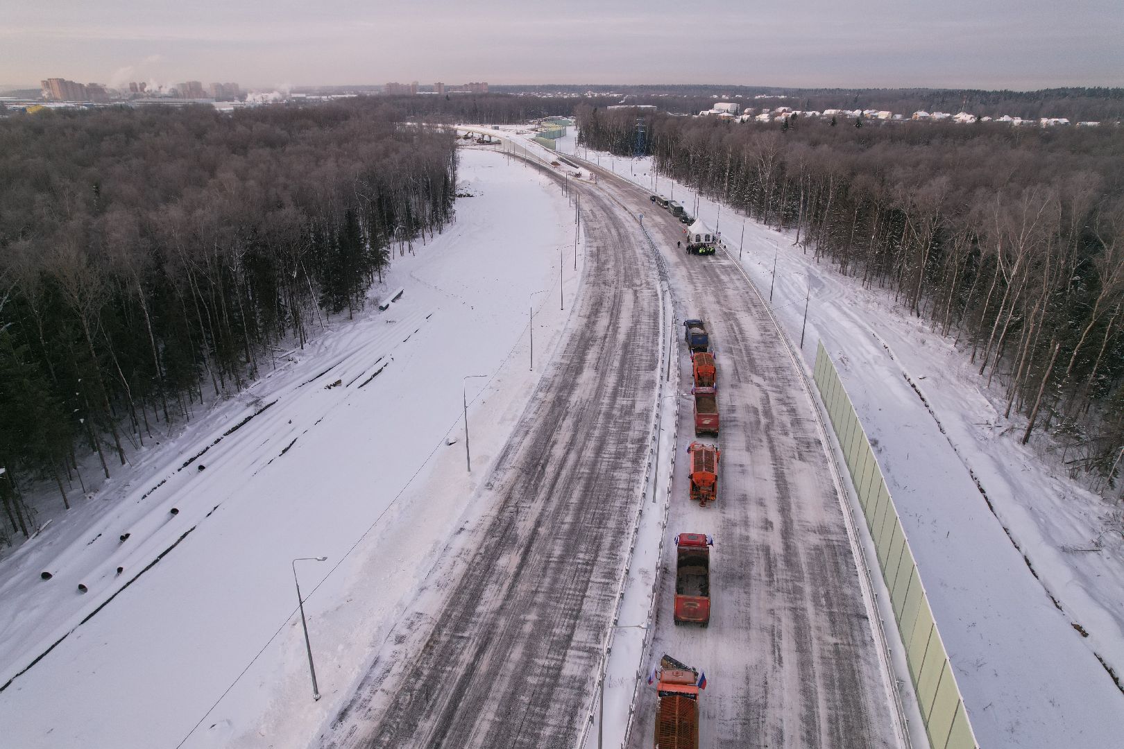 видео с коптера, лобня, дороги, строительство, северный обход,