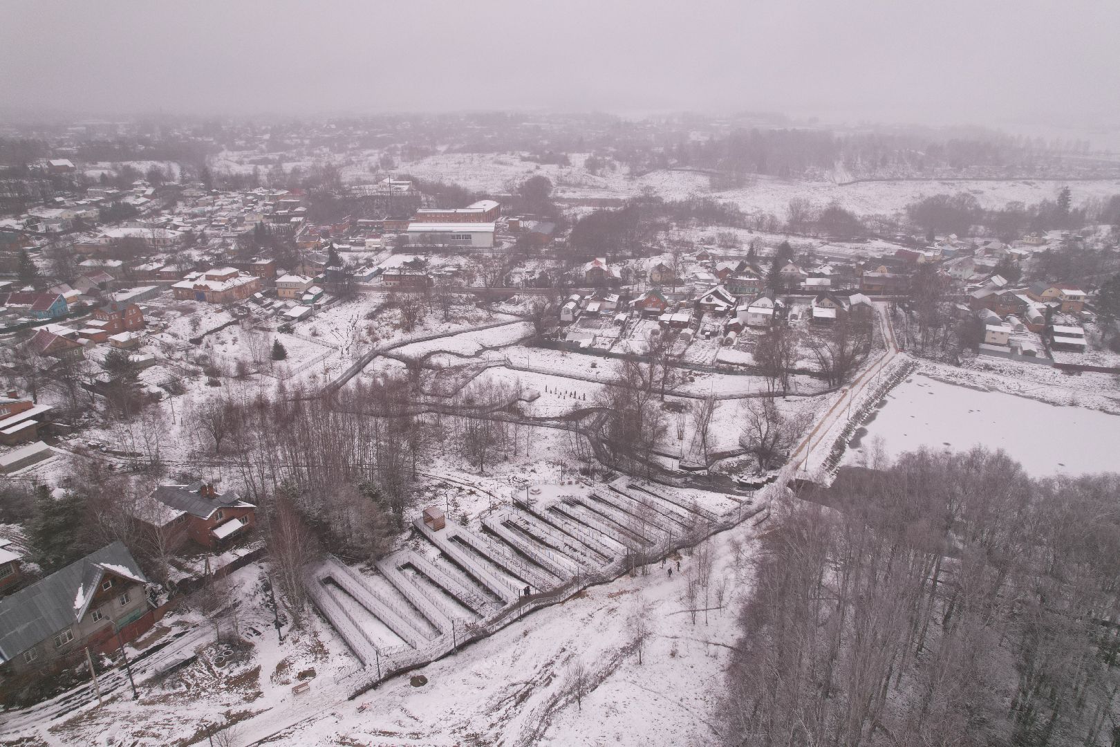 видео с коптера, волоколамск, парки,