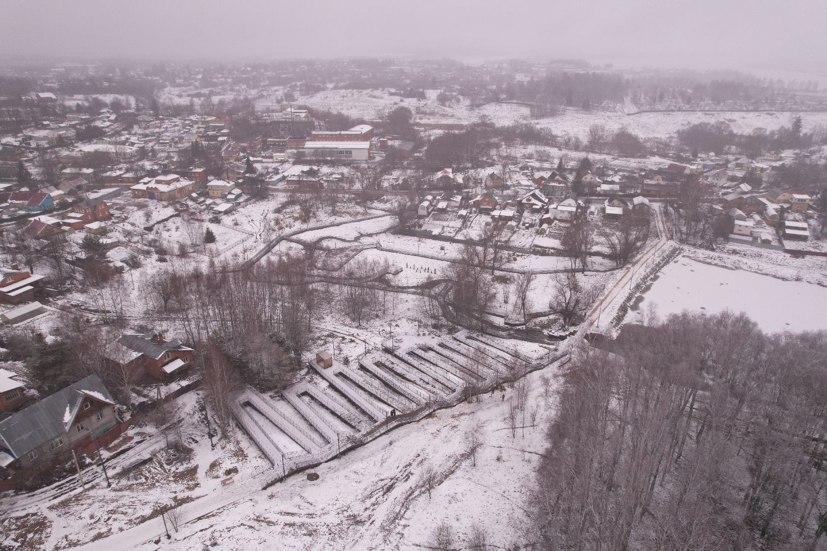 видео с коптера, волоколамск, парки,