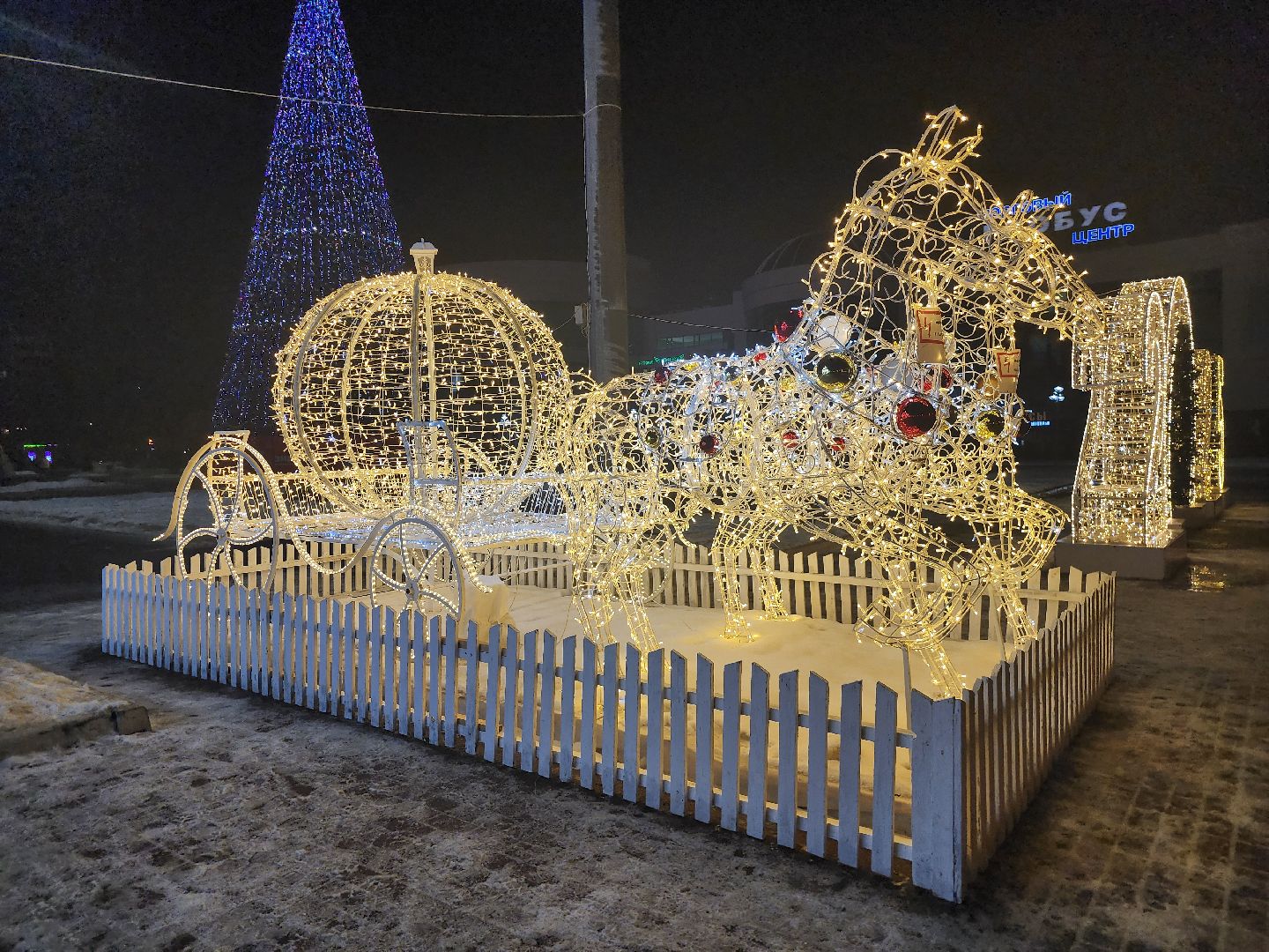 Коломна, новогоднее украшение, новогодние огни, вертикалки,