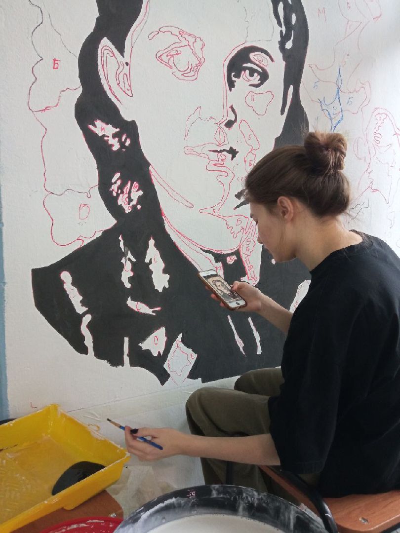 Егорьевск, мурал, Подмосковье, Московская область, Матрена Вольская,