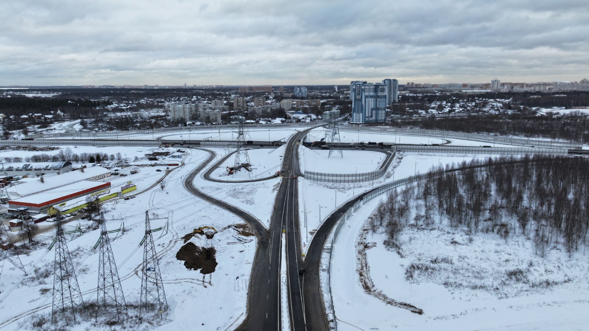 видео с коптера, мытищи, мытищинская хорда,