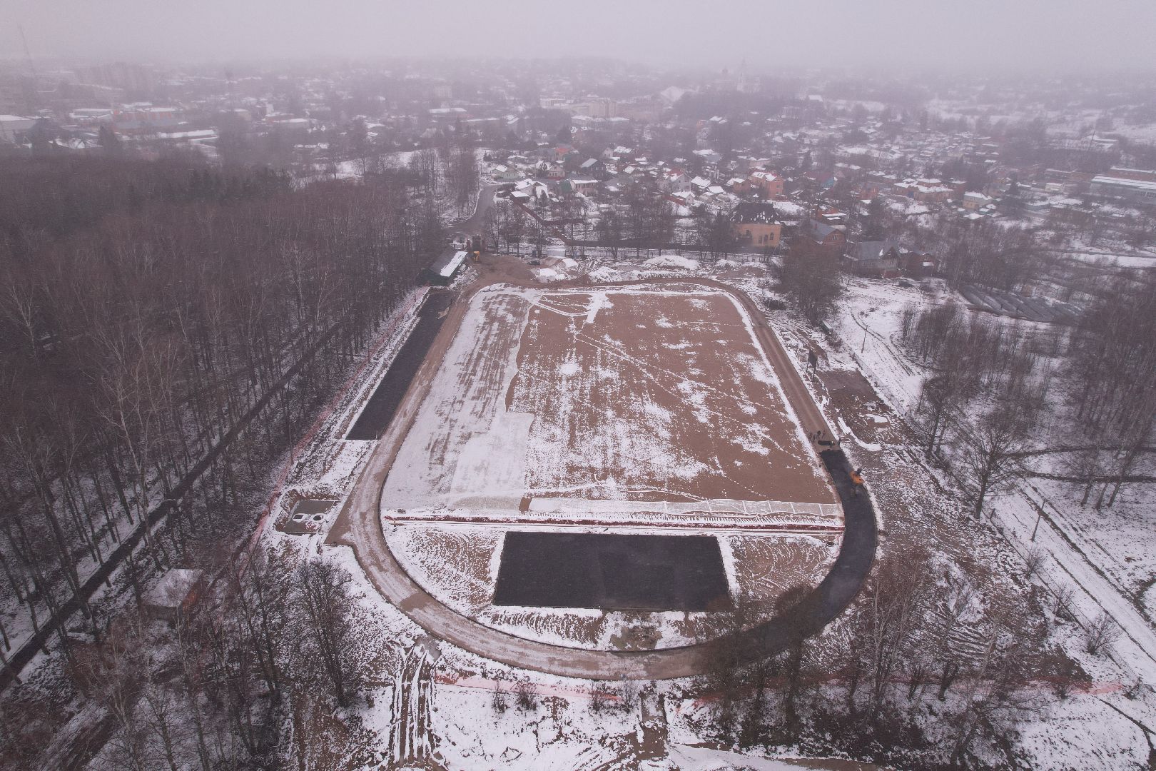 видео с коптера, стадион, волоколамск,