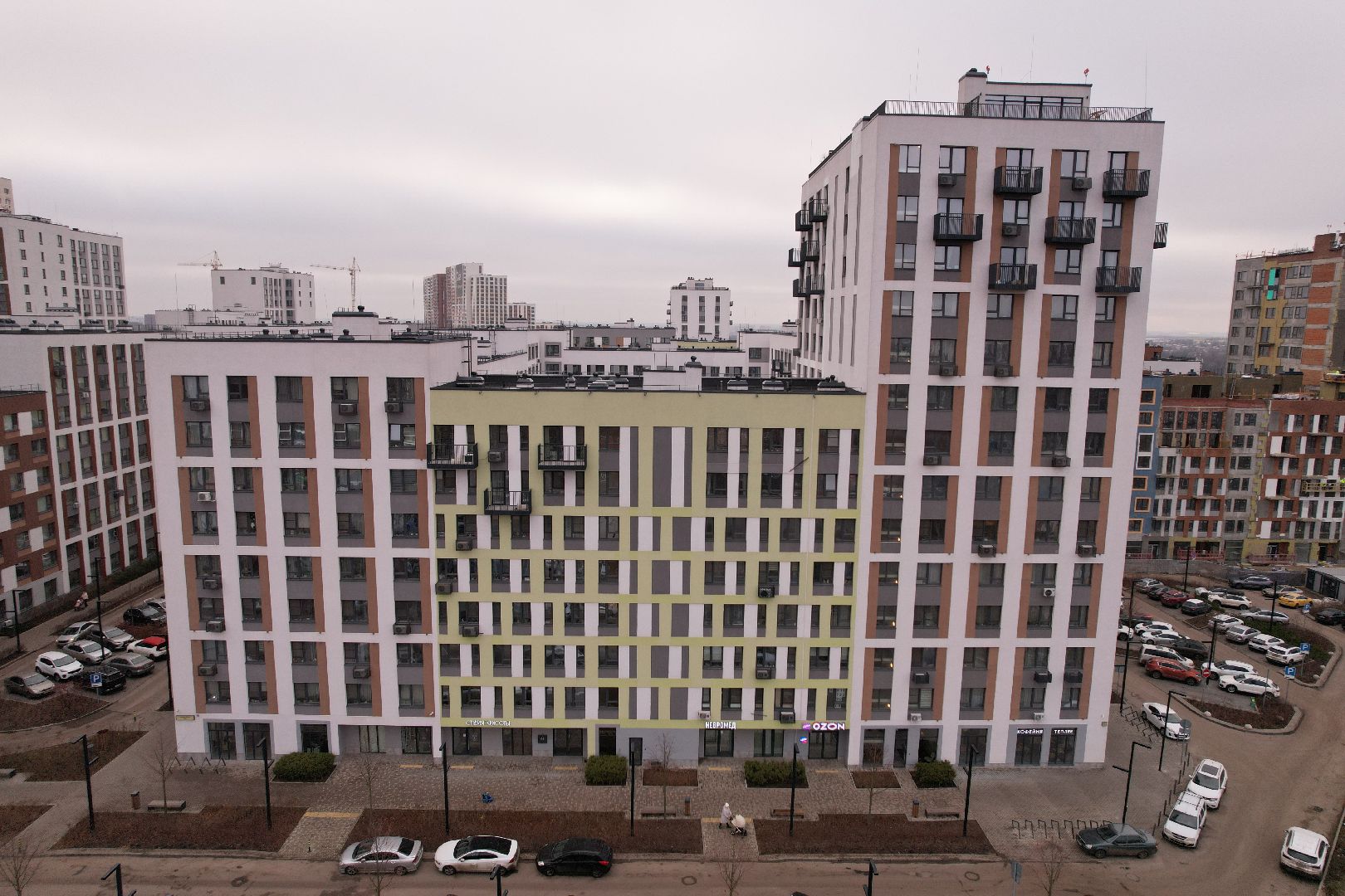 видео с коптера, строительство, жильё,