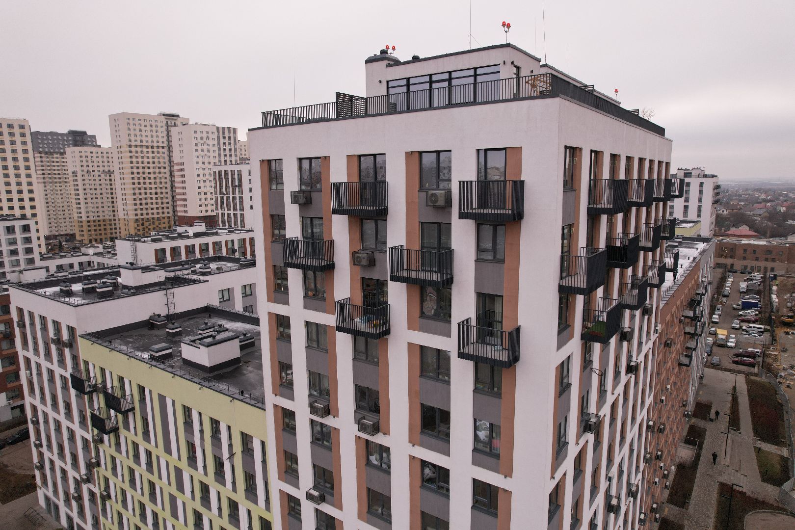 видео с коптера, строительство, жильё,