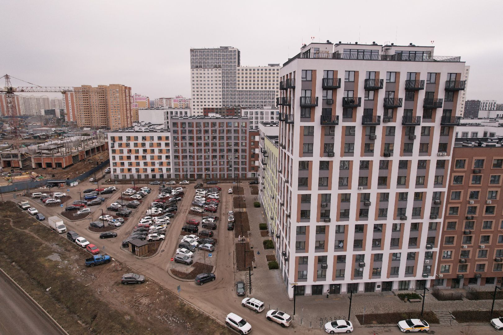 видео с коптера, строительство, жильё,