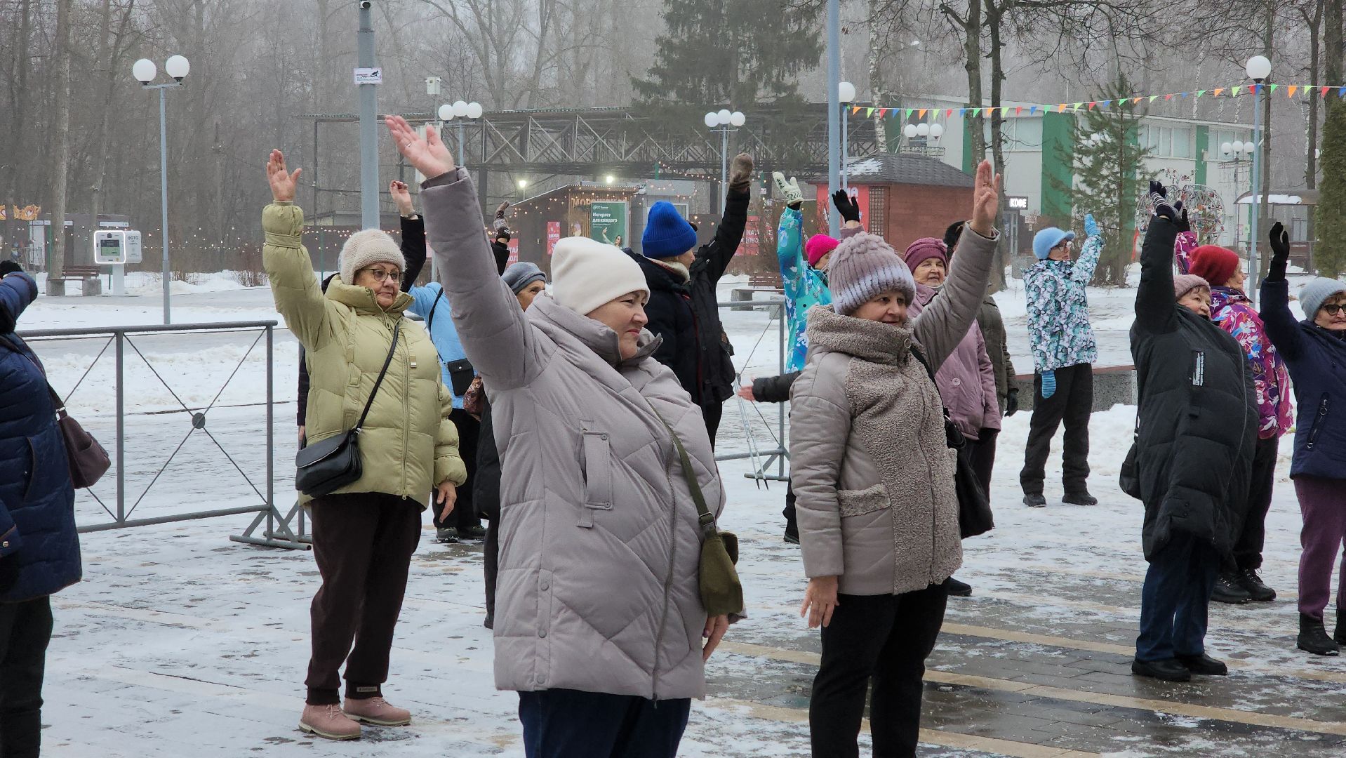 кашира, активное долголетие, новый год, спортивная эстафета, северная ходьба, дыхательная гимнастика,