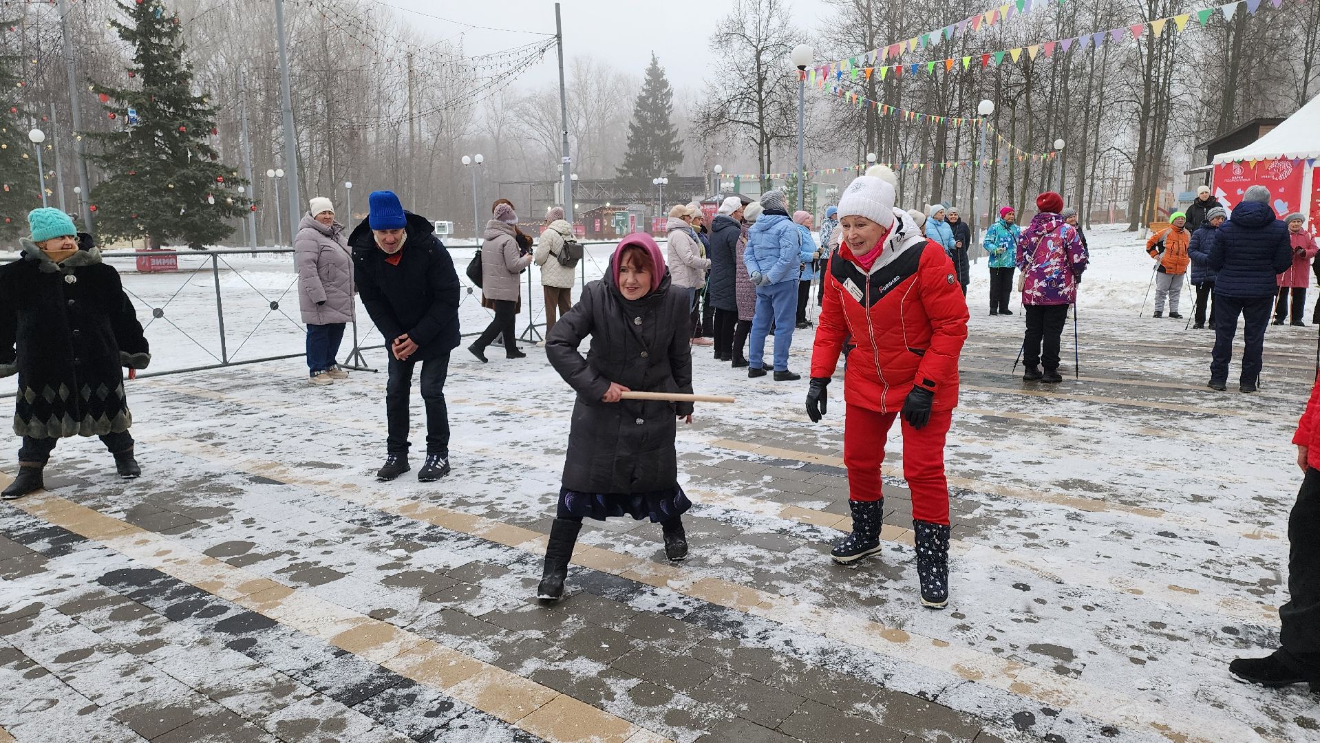 кашира, активное долголетие, новый год, спортивная эстафета, северная ходьба, дыхательная гимнастика,